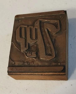 Vintage Printing Letterpress Printer Wood Block 7up Soda - Picture 1 of 5