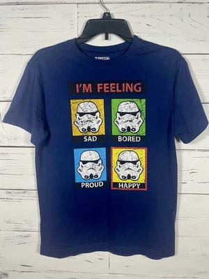 Star Wars Stormtrooper “I’m Feeling” Graphic T-Shirt Blue Youth Boys XL - Image 1 of 4