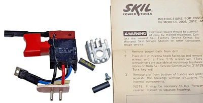 OEM SKIL 329881 Power Switch For Cordless Drills Model: 2008, 2012 and 2016 - Image 1 of 4