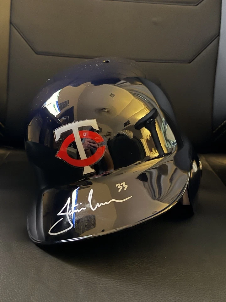 Justin Morneau Autographed Full Size Twins Batting Helmet - Image 1 of 4