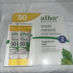 Alba Mineral Protector Solar Loción Amplio Espectro FPS 50 Protector Solar Resistente al Agua - Imagen 1 de 2