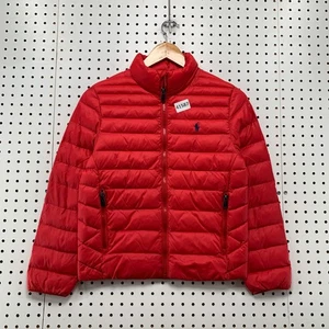 Polo Ralph Lauren Down Puffer Jacket Youth Boys Medium Size 10-12 Red 16.5x20.5 - Picture 1 of 14