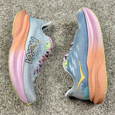 Zapatillas deportivas para correr Hoka One One Mach 6 para mujer talla 8B azul rosa Foto 1 de 4