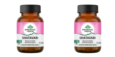 Organic India SHATAVARI 60 Cápsulas (Pack de 2) Mejora la Salud Reproductiva Mujer Foto 1 de 4