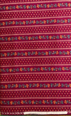 CONCORD FABRICS - FLORAL STRIPE BY JOAN KESSLER- BY THE YARD - Image 1 of 2