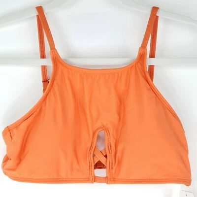Top de Bikini Tigre Lirio Naranja M Busto Cerradura Cuello Alto Escote Redondo Top de Natación Foto 1 de 4