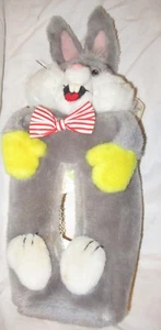 1981 Warner Brothers First Corp Japan Gray Furry Bugs Bunny Tissue Box Holder - Picture 1 of 3