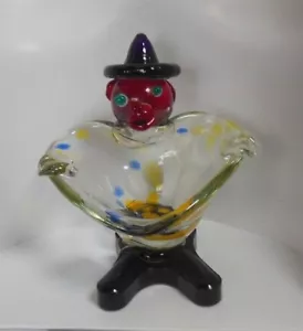Murano Glass Clown Bowl  - Picture 1 of 4