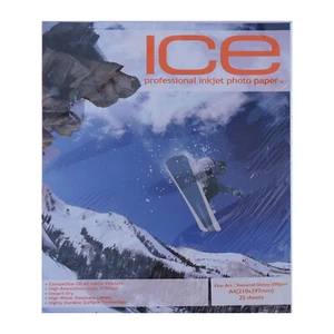 100 Fogli ICE A4 200gsm Carta Fine Art Texturizzata Lucida - Foto 1 di 1