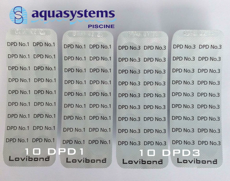 100 REAGENTI DPD1 E 100 DI DPD3 PER SCUBA E FOTOMETRO PRODOTTI PISCINE ANALISI - Immagine 1 di 1