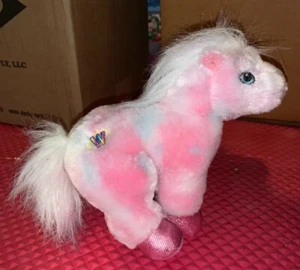 Ganz Webkinz Pink Pony and Lil Kinz White UnicornPlush NO CODE EUC Clean Retired - Picture 1 of 5