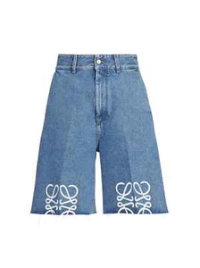 Damen LOEWE Anagram Jeansshorts Blau Größe 44 - Bild 1 von 5