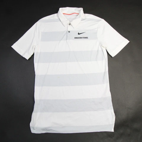 Oregon State Beavers Nike Dri-Fit Polo Men's White/Gray Used Cover