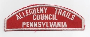 Allegheny Trails Council, Pennsylvania RWS, Red & White Strip, Mint! - Picture 1 of 1