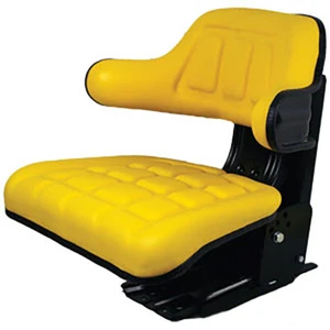 Yellow Vinyl Tractor Seat Grammer Style Fits John Deere Fits JD 1020 2755 2940 2 - Picture 1 of 12
