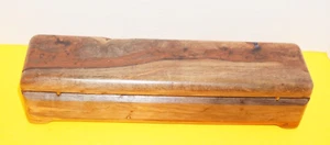 Handmade Natural PECAN BURL WOOD Trinket Jewelry Box Signed Loera Texas - Picture 1 of 13
