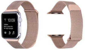 Cinturino in rete ad anello milanese adatto per Apple Watch oro rosa 38/40 mm - Foto 1 di 1