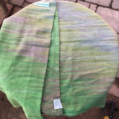 Clementine Baby Wrap "Wild Geese" Handwoven Carrier Green 3.8m Size 4 Sling  - Image 1 of 4