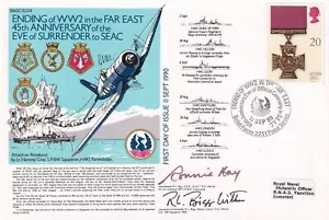 Navy cover Yeovilton FDC Ending WW2 Signed Hay BOB pilot & Bigg Wither - Picture 1 of 1
