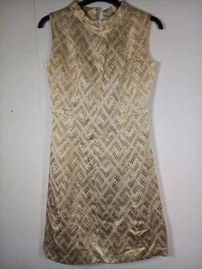Vintage Gold Dress Size 14 Kitty Copeland - Picture 1 of 8