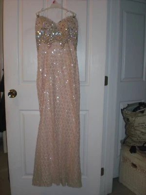 Stunning Aspeed Champagne Mermaid Evening Dress Prom Wedding Size S - Image 1 of 3