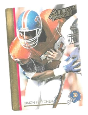 1992 Action Packed Simon Fletcher 70 Denver Broncos Football Card Vintage - Image 1 of 4