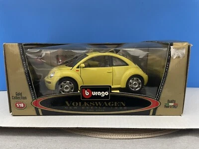 Volkswagen Beetle 1998 Burago Gold Collection 1/18 Diecast Metal Foto 1 de 4