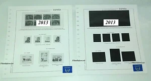 España Hojas Para Sellos 2013 Granfil Completo Suplemento Blanco O Negro Nuevo - Imagen 1 de 3