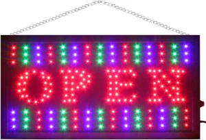 Super Bright Flashing LED Open Shop Sign Neon Display Window Lights Regular - Picture 1 of 1