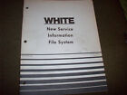 Unusual 1975 White Dealer New Service Information File System Manual 