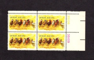 SCOTT # 1528 Horse Racing Issue United States Stamps MNH - Plate Block of 4 - Picture 1 of 1