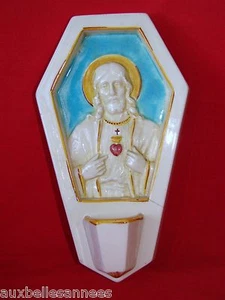 Antique Stoup Art Deco / Cross Christ Old Stoup - Picture 1 of 8