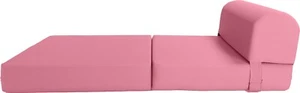 Pink Sleeper Chair Folding Foam Beds, Portable Flip Couch Bed 6 x 24 x 70 - Picture 1 of 6