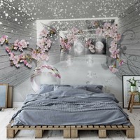 Tapete Vintage Fototapete Fur Kuche Esszimmer Retro Muster Hamburger Fast Food Fototapeten