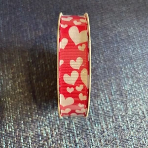 Craftsmart Band Herzen Weiß & Hot Pink Handwerk 3 Yards Neu  - Bild 1 von 5