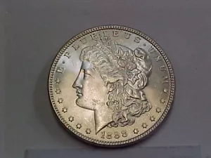 314c) 1888 Morgan Silber Dollar - Stempelglanz - ab 90,00 $ - Bild 1 von 6
