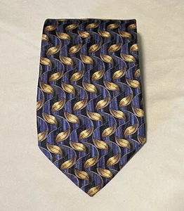 Ermenegildo Zegna mehrfarbige Herrenkrawatte mit Blätter 100 % Seide hergestellt in Italien - Bild 1 von 13