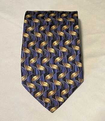 Corbata para hombre Ermenegildo Zegna frondosa multicolor 100 % seda hecha en Italia Foto 1 de 4