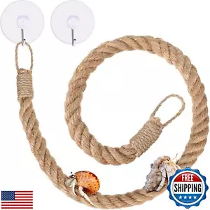 JellyArch Hermit Crab Toys Hermit Crab Climbing Jute Rope Ladder with Hooks R - Picture 1 of 5