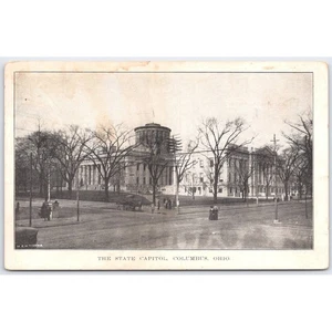 Postcard The State Capitol Columbus Ohio Architecture Statues Posted - Picture 1 of 3