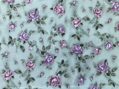 “Coventry” by Hoffman Quilt Fabric Small Roses 32.5” X 44” - Image 1 of 3
