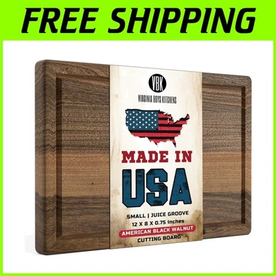 Sustainable Walnut Cutting Board - 8x12 Butcher Block - Image 1 of 4