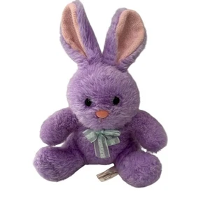 Beverly Hills Teddy Bear Co. Purple Plush Bunny Stuffed Animal With Bow 12" Soft - Picture 1 of 10