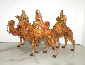 THREE (3) LARGE FONTANINI DESPOSE ITALY WISEMEN ON CAMELS 10" - Picture 1 of 10