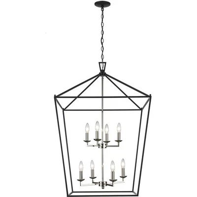 Trans Globe Lighting 10265-PC/BK Lacey Pendant Polished Chrome and Black - Image 1 of 4