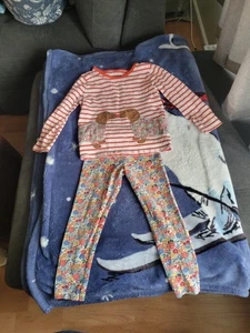 Camisa de manga larga y leggings a juego Mini Boden usados en excelente estado - Imagen 1 de 5