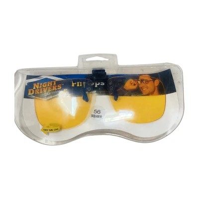 Night Drivers Flip Ups By Solar Shield 56 Square 100% UVB/UVA Protection New - Image 1 of 2
