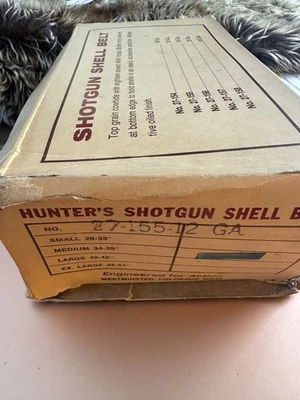 Cinturón de munición de cuero Hunter de colección 12 escopeta soporte de cinturón mediano EE. UU. Foto 1 de 4