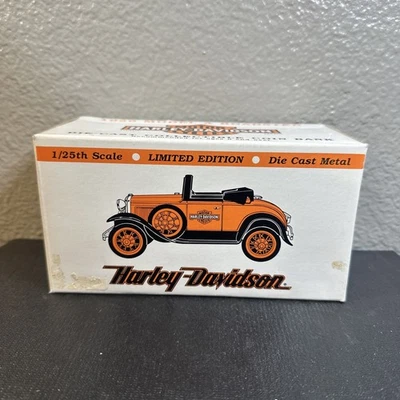 HARLEY DAVIDSON 1929 MODEL A ROADSTER LIBERTY CLASSICS COLLECTIBLE COIN BANK NIB - Image 1 of 4