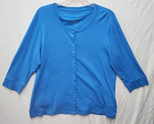 L.L. Bean 2-teiliges Top (Cardigan/Bluse) Set Größe 3X blau EUC!! - Bild 1 von 8